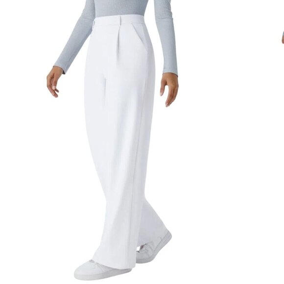 Halara NWT High Waisted Pocket Straight Leg Work Pant Size L - Picture 1 of 9